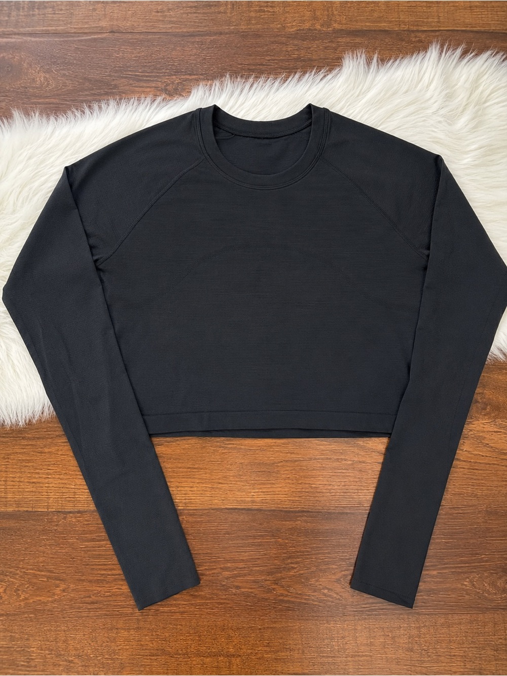 Lululemon Swiftly Tech Cropped Long Sleeve Black Size 12